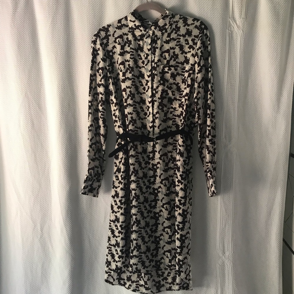 Derek Lam 10 Crosby camo silk shirt dress, 8